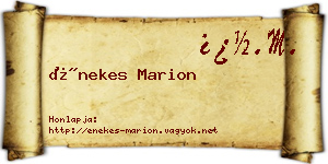 Énekes Marion névjegykártya